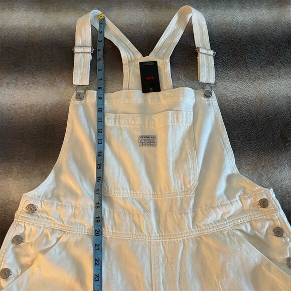 Levi’s XL Off White Wide Leg Baggy Denim Overalls NWT - Picture 12 of 16